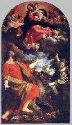 CARRACCI, Annibale The Virgin Appears to Sts Luke and Catherine oil painting